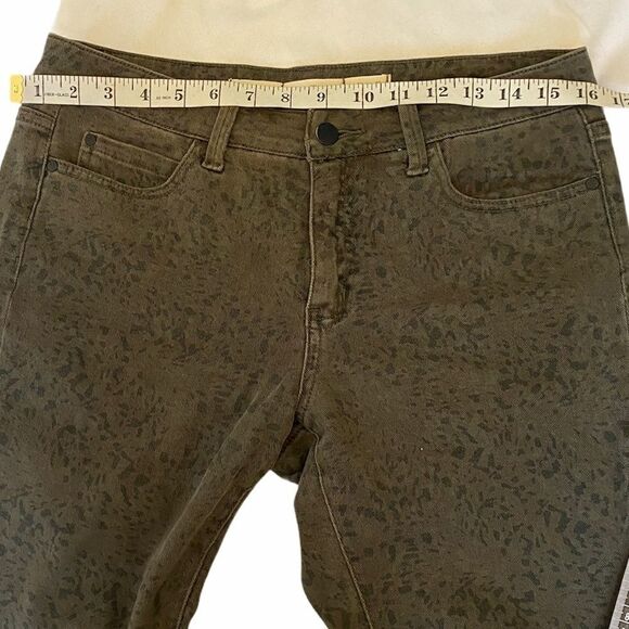 PART TWO Green Leopard Stretch Straight Leg Jean - Picture 6 of 11